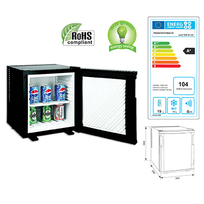 Minibar classe energetica a+ 25 lt 36x39x44 cm