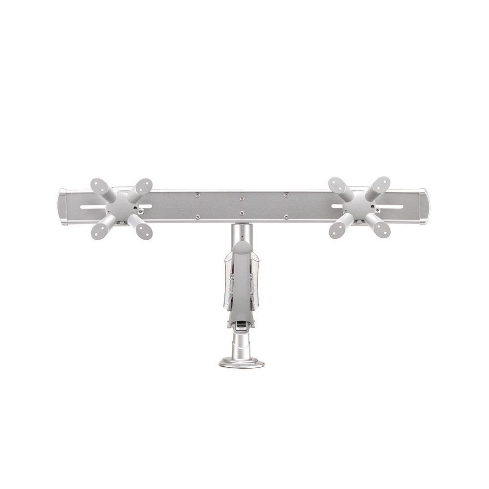 DESK MOUNT DUAL 10-24IN GAS SIL