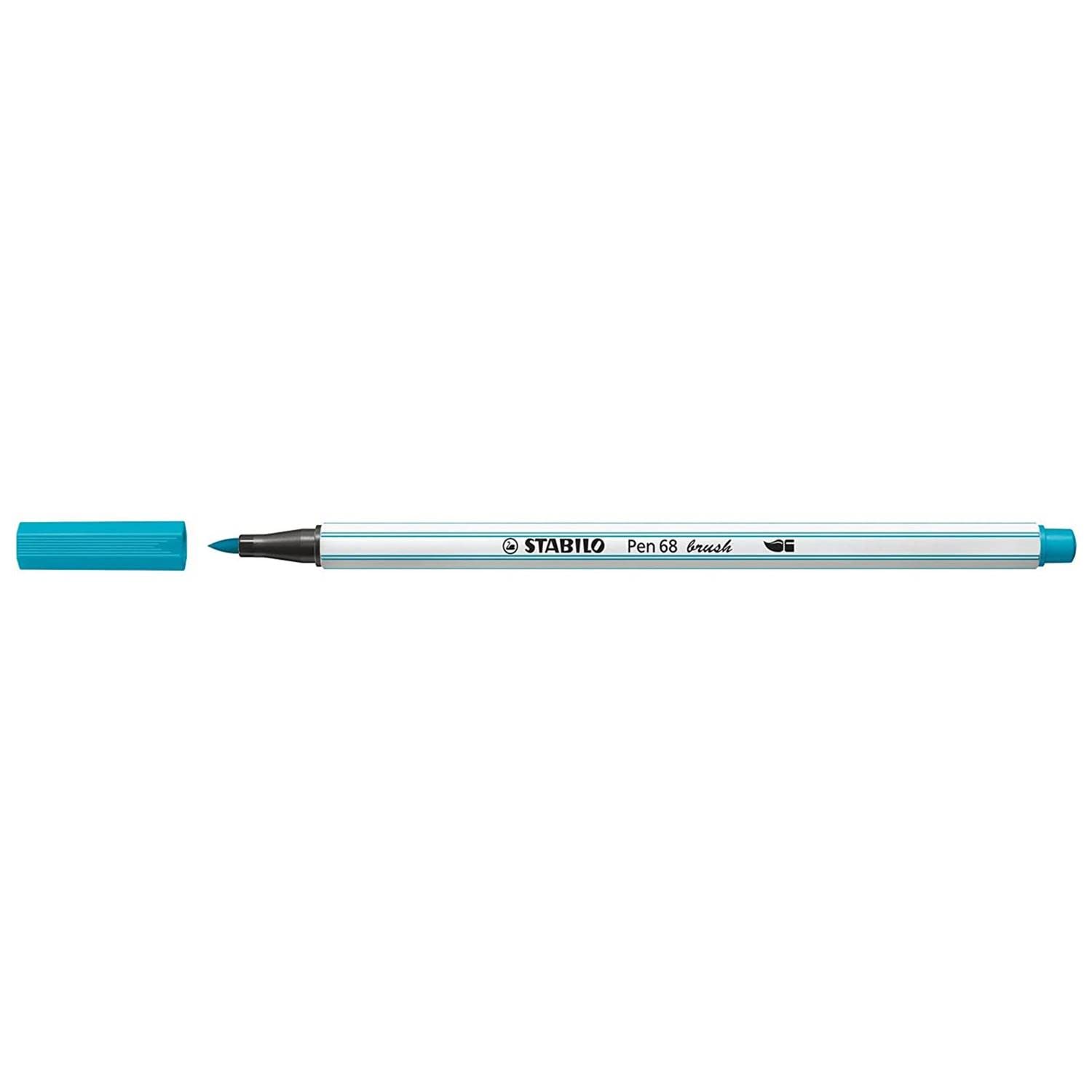 Penna Stabilo Pen 68 brush blu chiaro