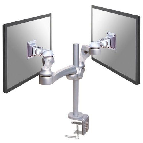 DESK MOUNT DUAL 10-30IN SILVER