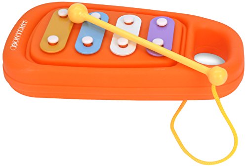 Xilofono con 4 note metalliche colorate e bacchetta