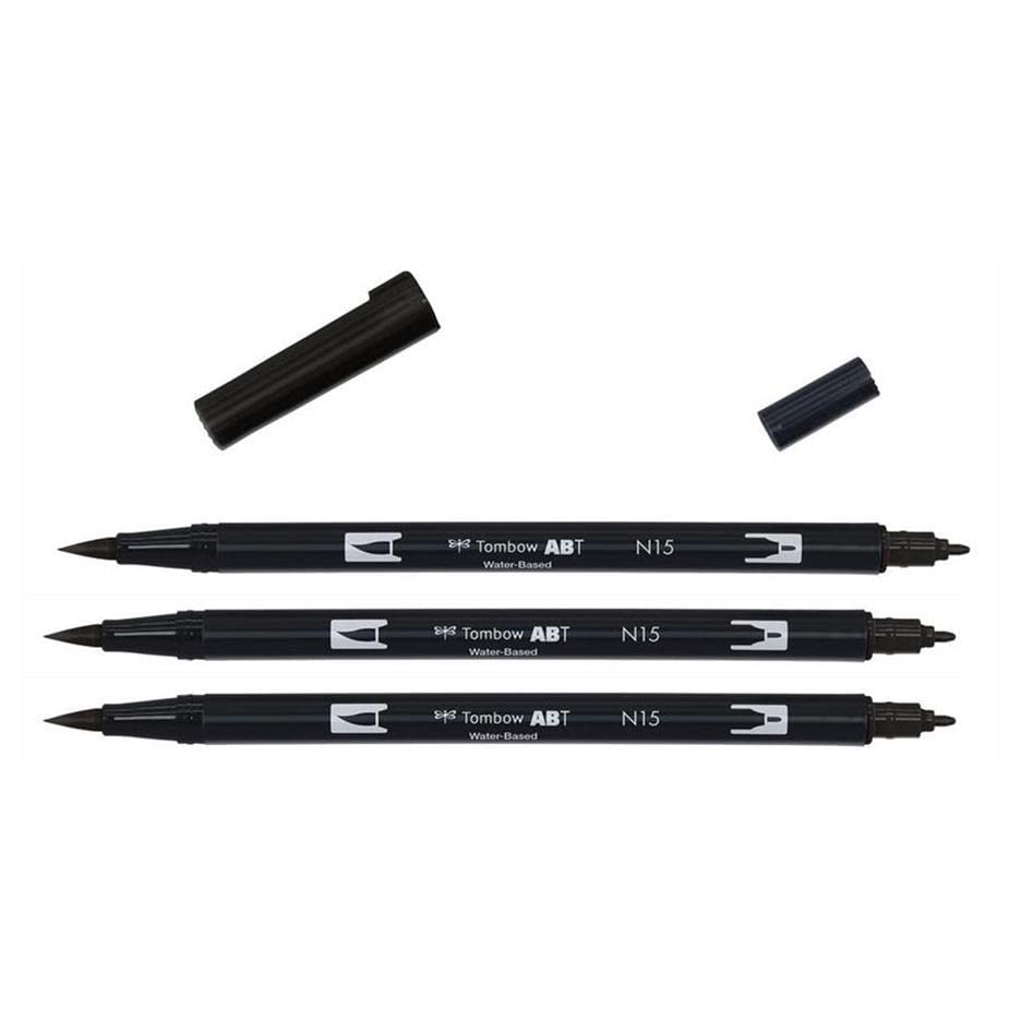 Penna Tombow dual brush nero - n15