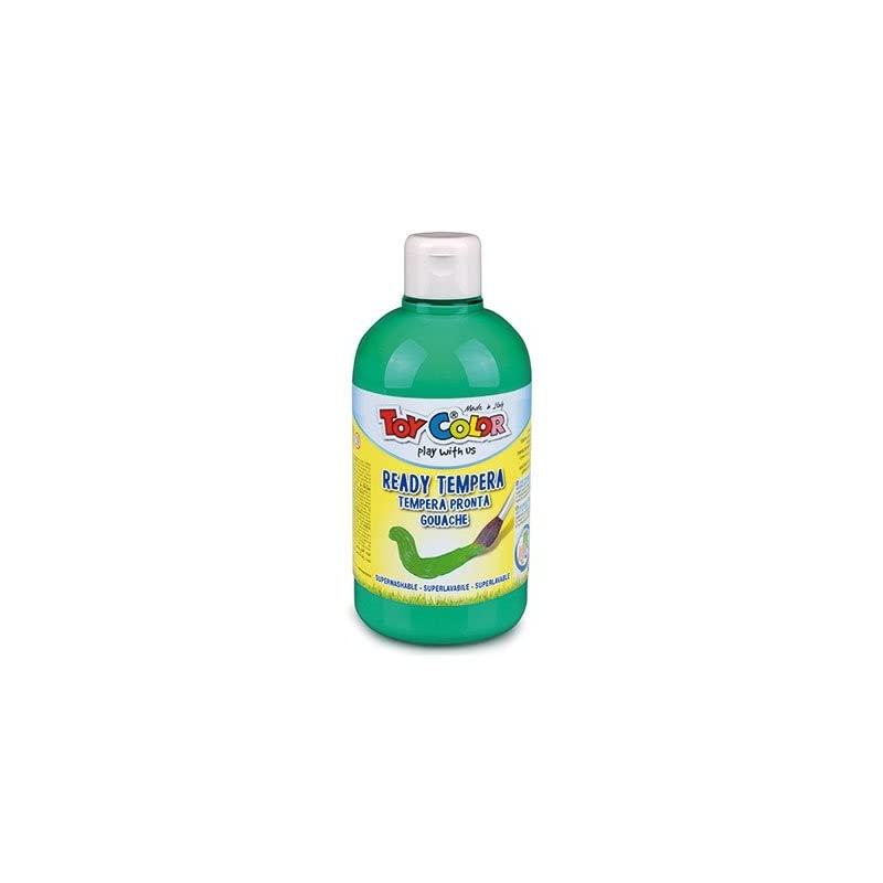 Tempera flacone da 500 ml col verde smeraldo pastello