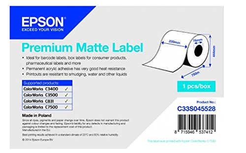 PREMIUM MATTE LABEL COIL: 220MM