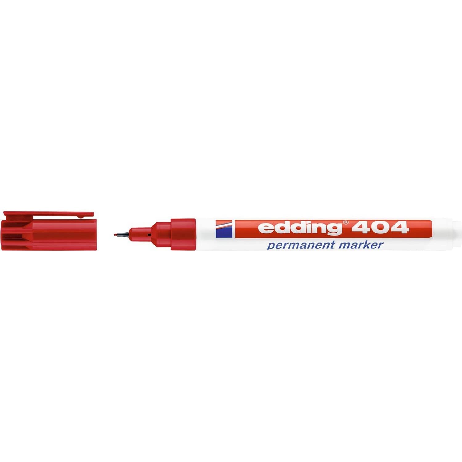 Marcatore permanente edding 404 punta conica 0,75 mm rosso 4-404002