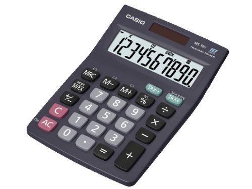 Calcolatrice tavolo Casio ms-10b a 10 cifre doppia alimentazione