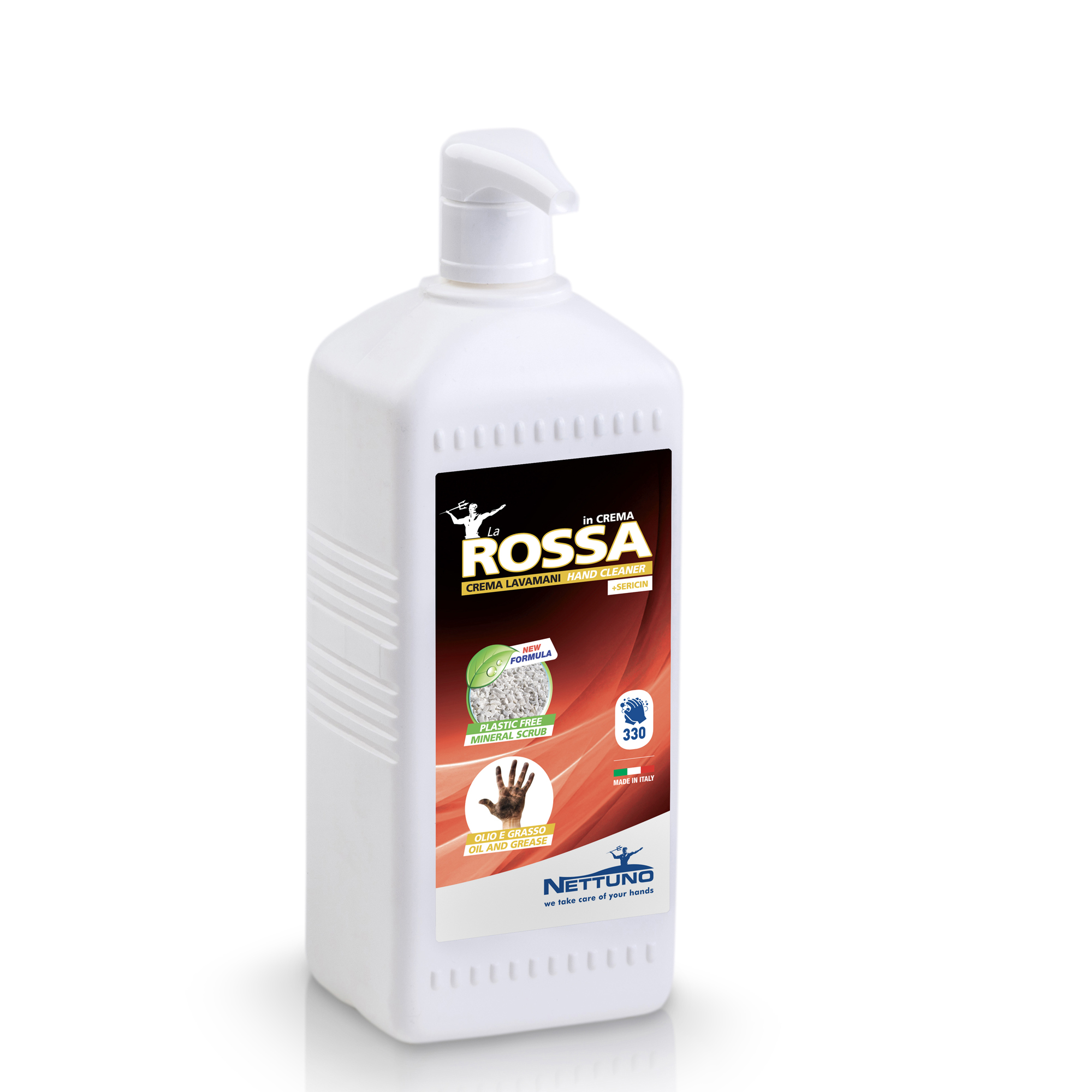 Crema lavamani La Rossa - al sandalo/pachouli - Nettuno - flacone ricarica da 1 L