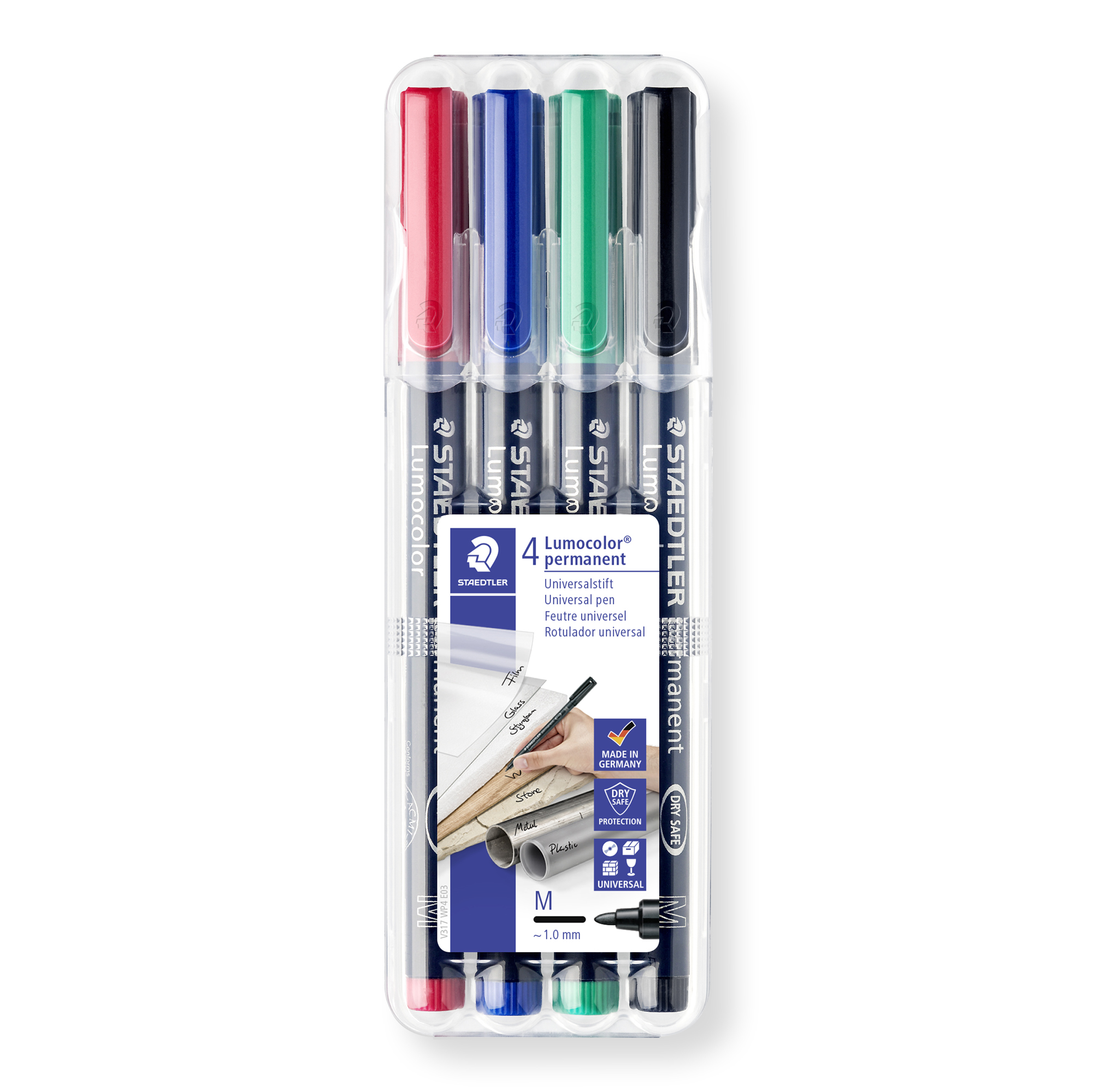 Pennarello Astucci Lumocolor Permanent 317 - punta 1,0mm - 4 colori  - Staedtler