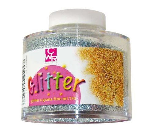 Barattolo glitter grana grossa ml.150 argento