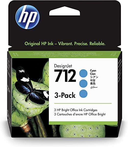 HP 712 3-PACK 29-ML CYAN DESIGN INK