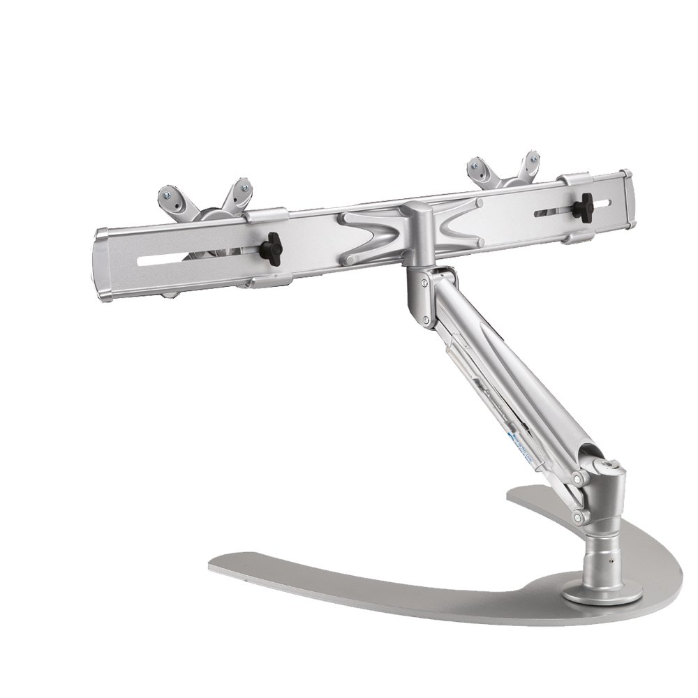 DESK MOUNT DUAL 10-24IN GAS SIL