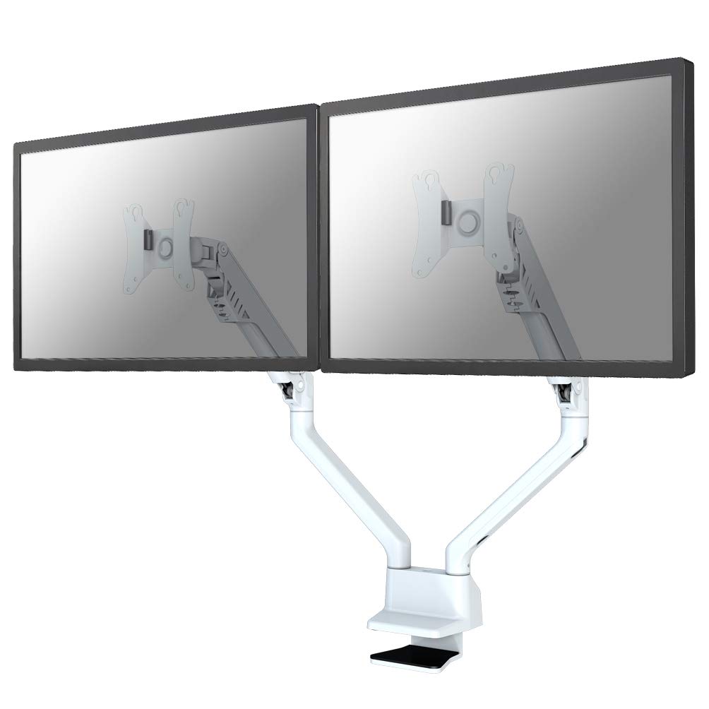 DESK MOUNT DUAL 10-32IN WHITE