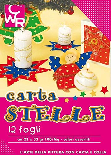 Carta stelle 23x33 cm 12 fg. - col. ass.