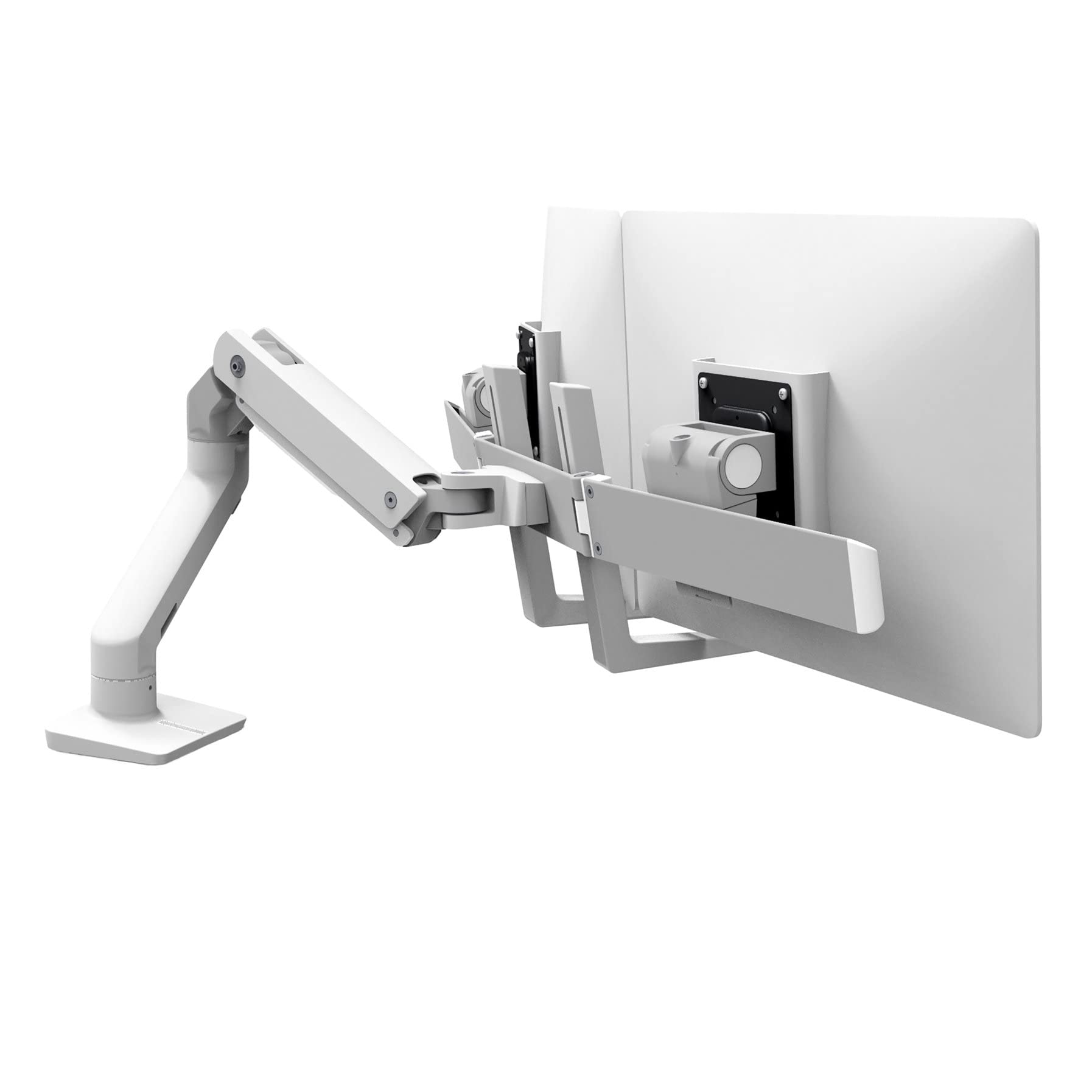 HX DESK DUAL MONITOR ARM WHITE