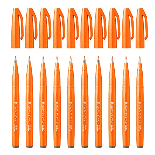 Penna Pentel brush sign Pen ses15c arancio