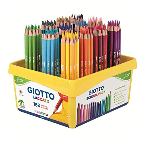 Schoolpack 168 pastelli laccati 24 colori