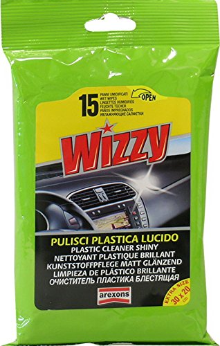 Arexons wizzy panni umidificati usa e getta per auto pz.15