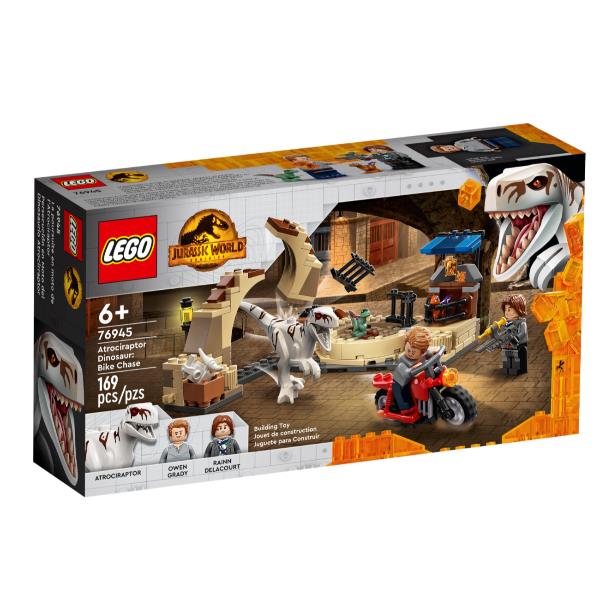 Lego jurassic world atrociraptor inseguimento sulla moto 76945