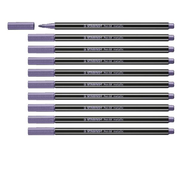 Penna Stabilo Pen 68 metallic viola