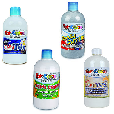 Combi medium per tempera Toy Color ml 250 in valigetta 4 pz.