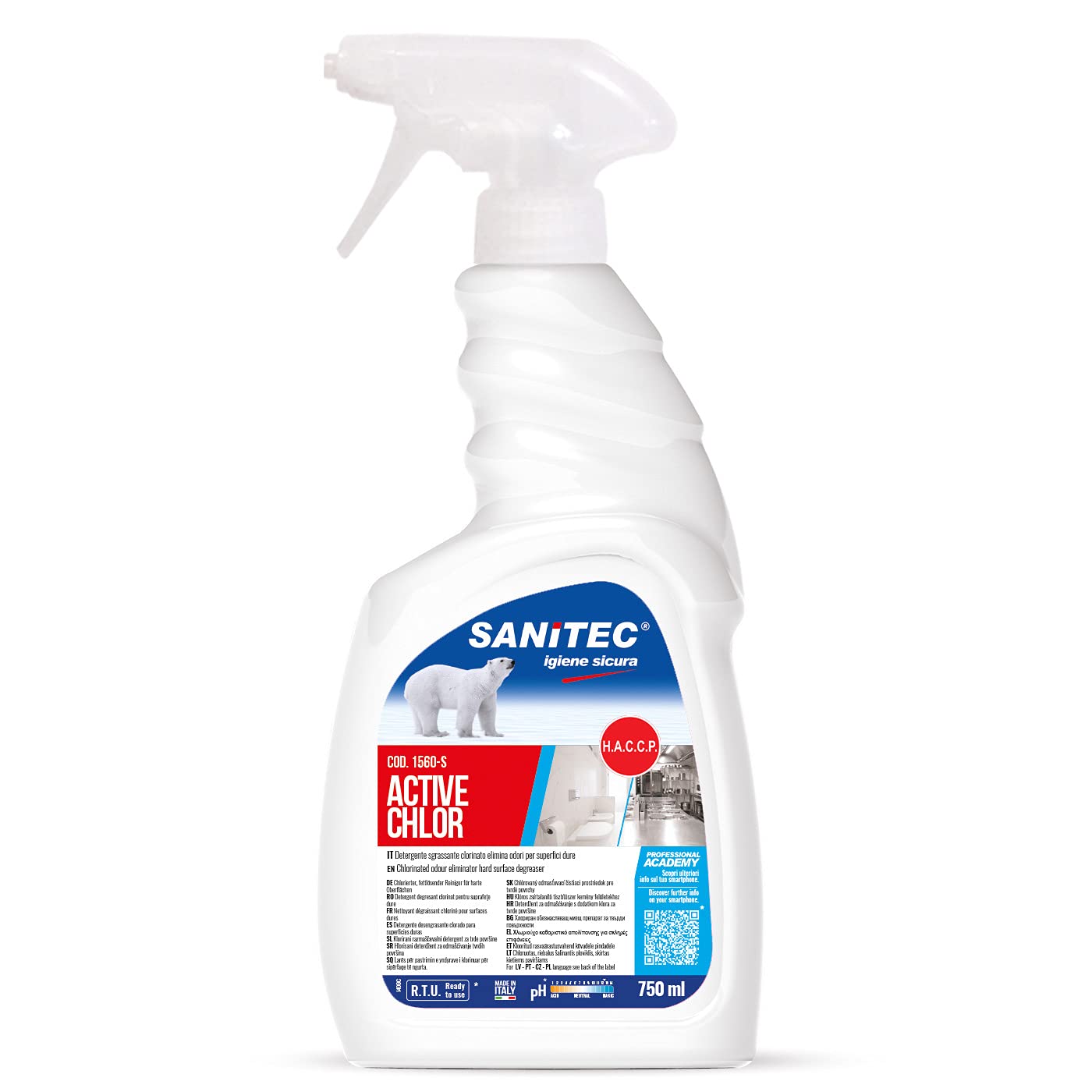 Detergente sanificante cloro gel attivo ml.750