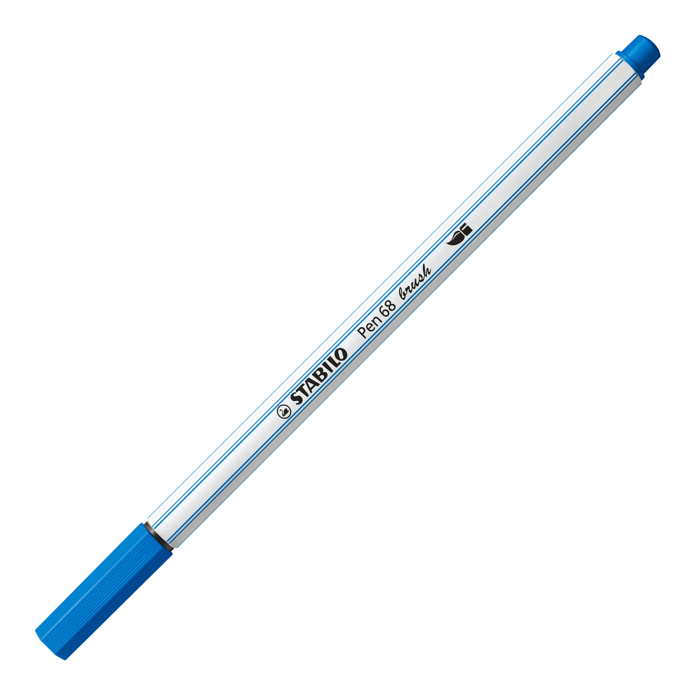 Penna Stabilo Pen 68 brush blu scuro