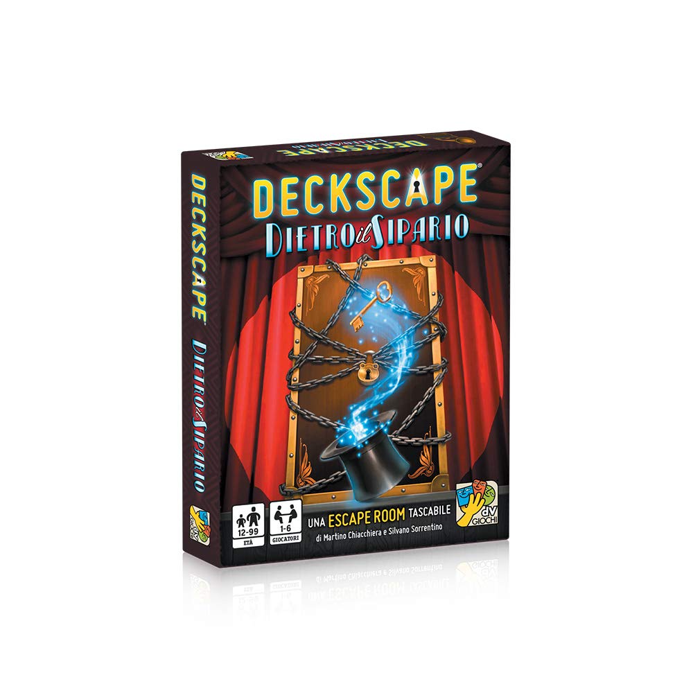 Gioco in scatola deckscape dietro il sipario