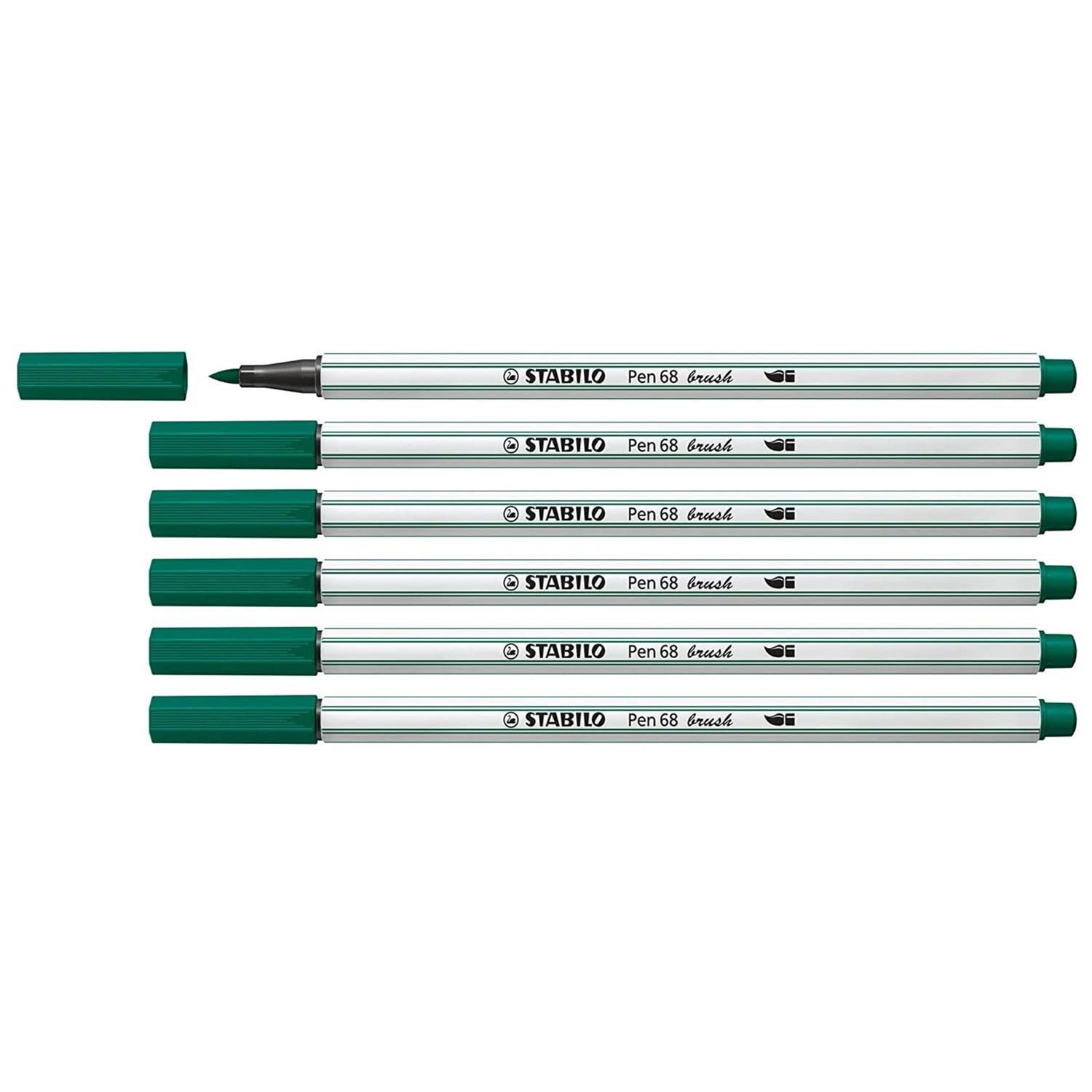 Penna Stabilo Pen 68 brush verde turchese