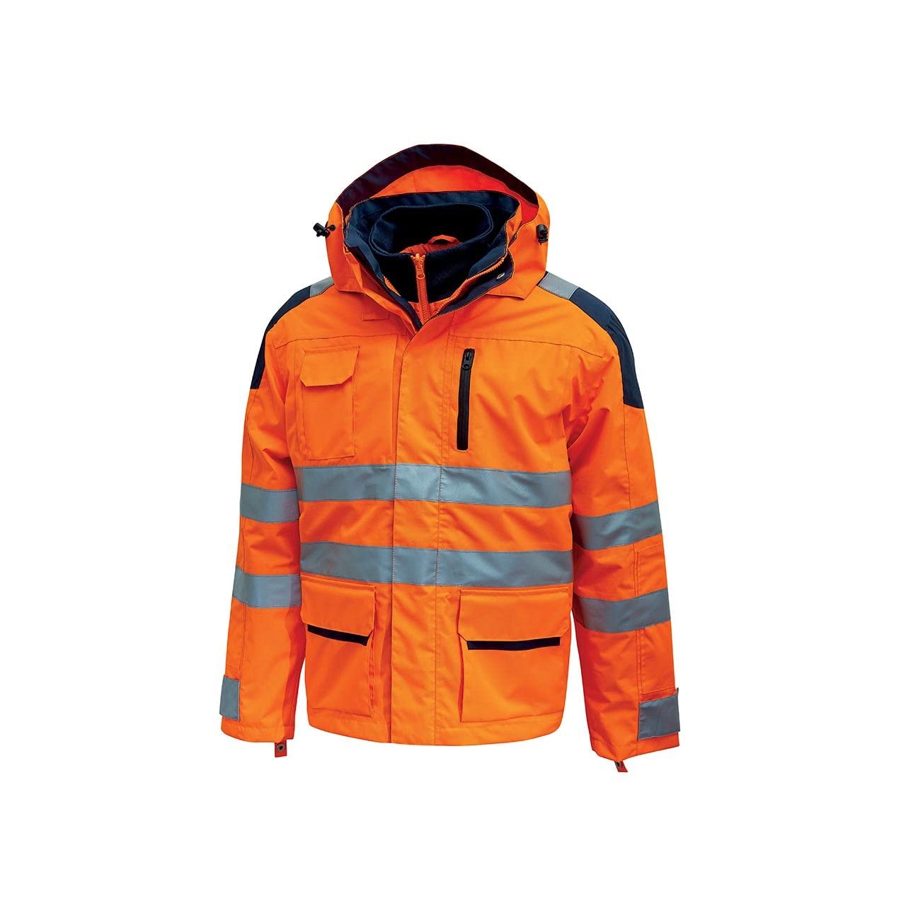 Giacca parka alta visibilita backer arancione fluo tg.xxl