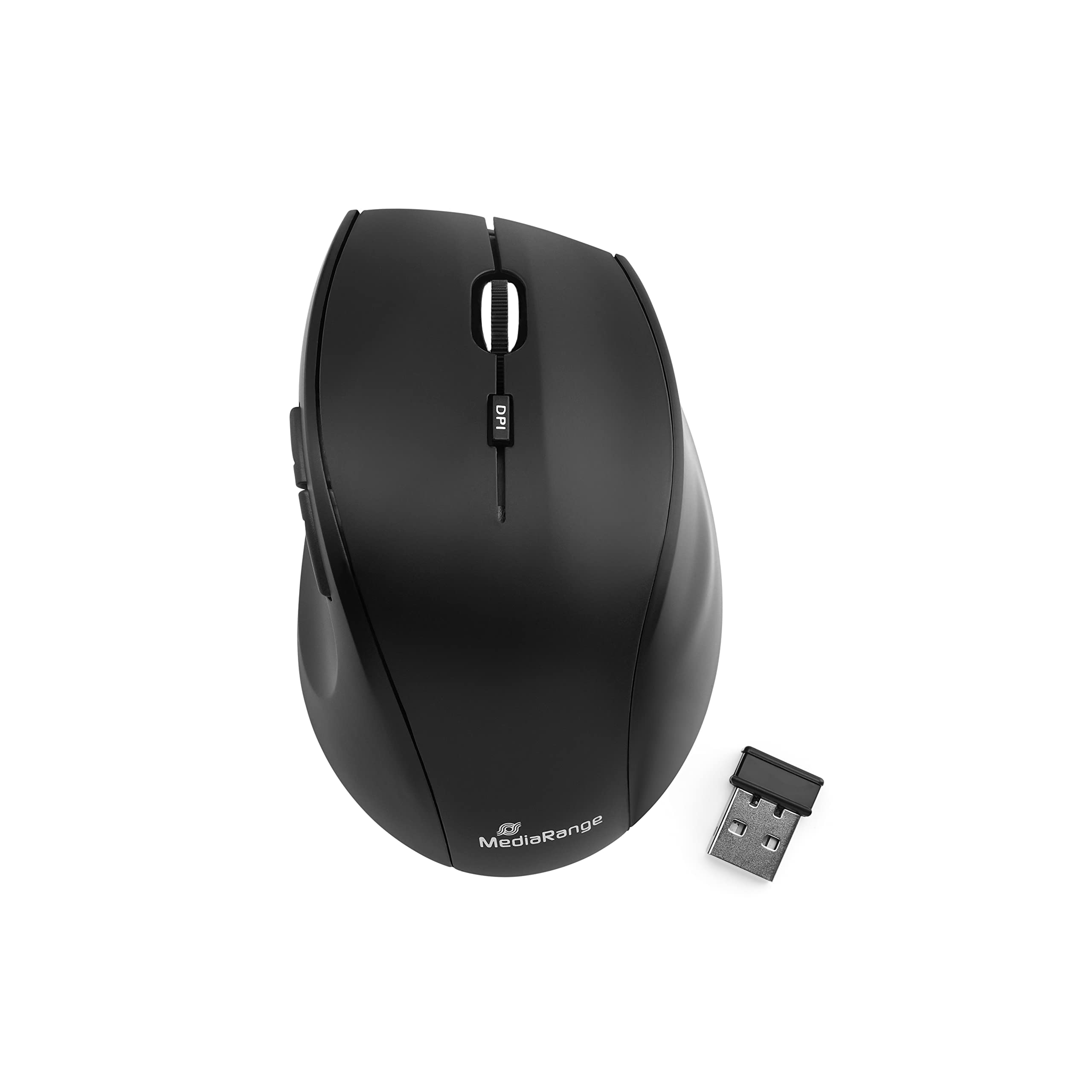 Mouse ottico Media Range 5 pulsanti, serie highline, wireless 1600 dpi nero MROS208