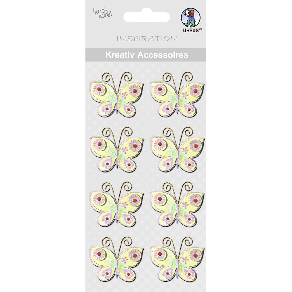 Stickers per accessori creativi soggetto farfalle