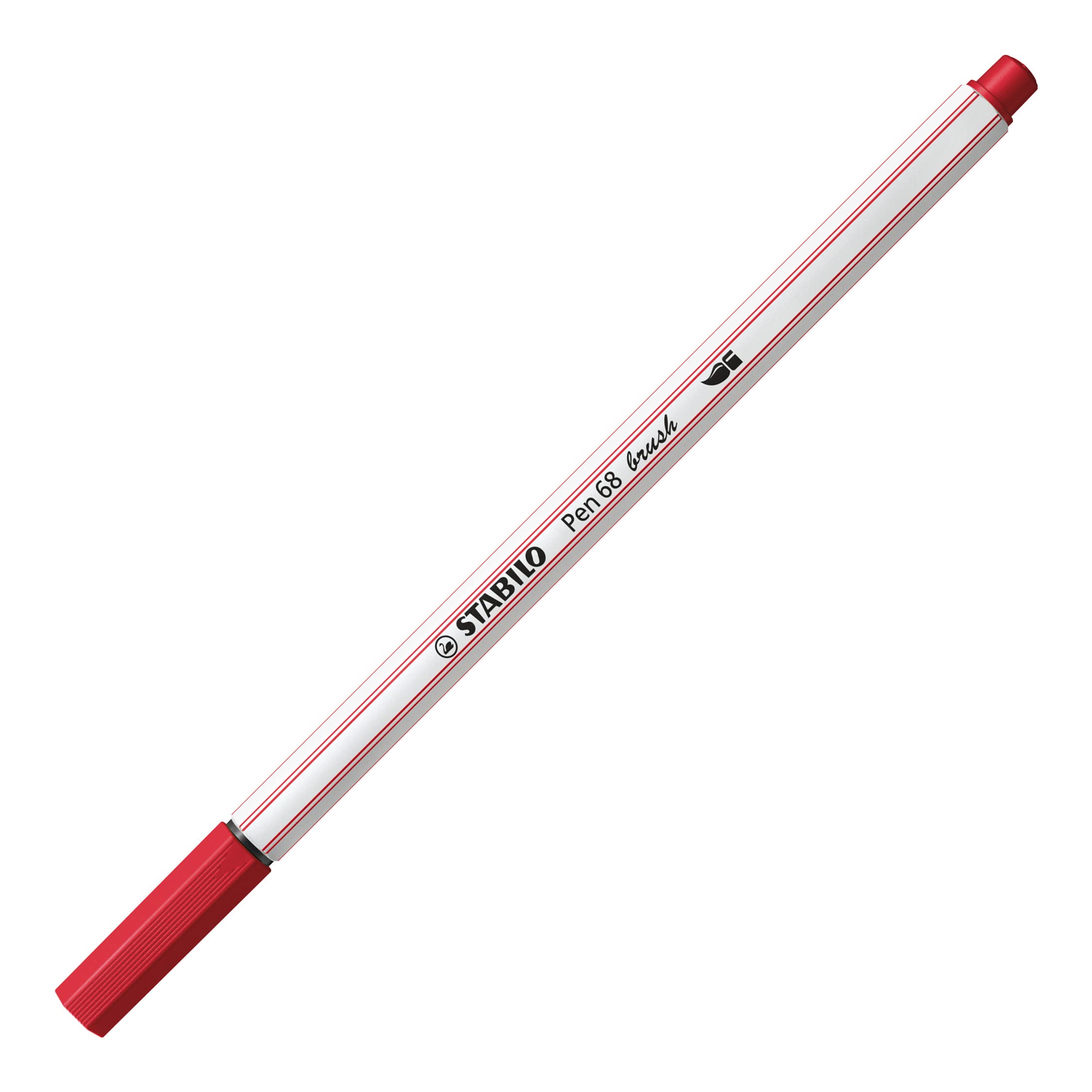 Penna Stabilo Pen 68 brush rosso scuro