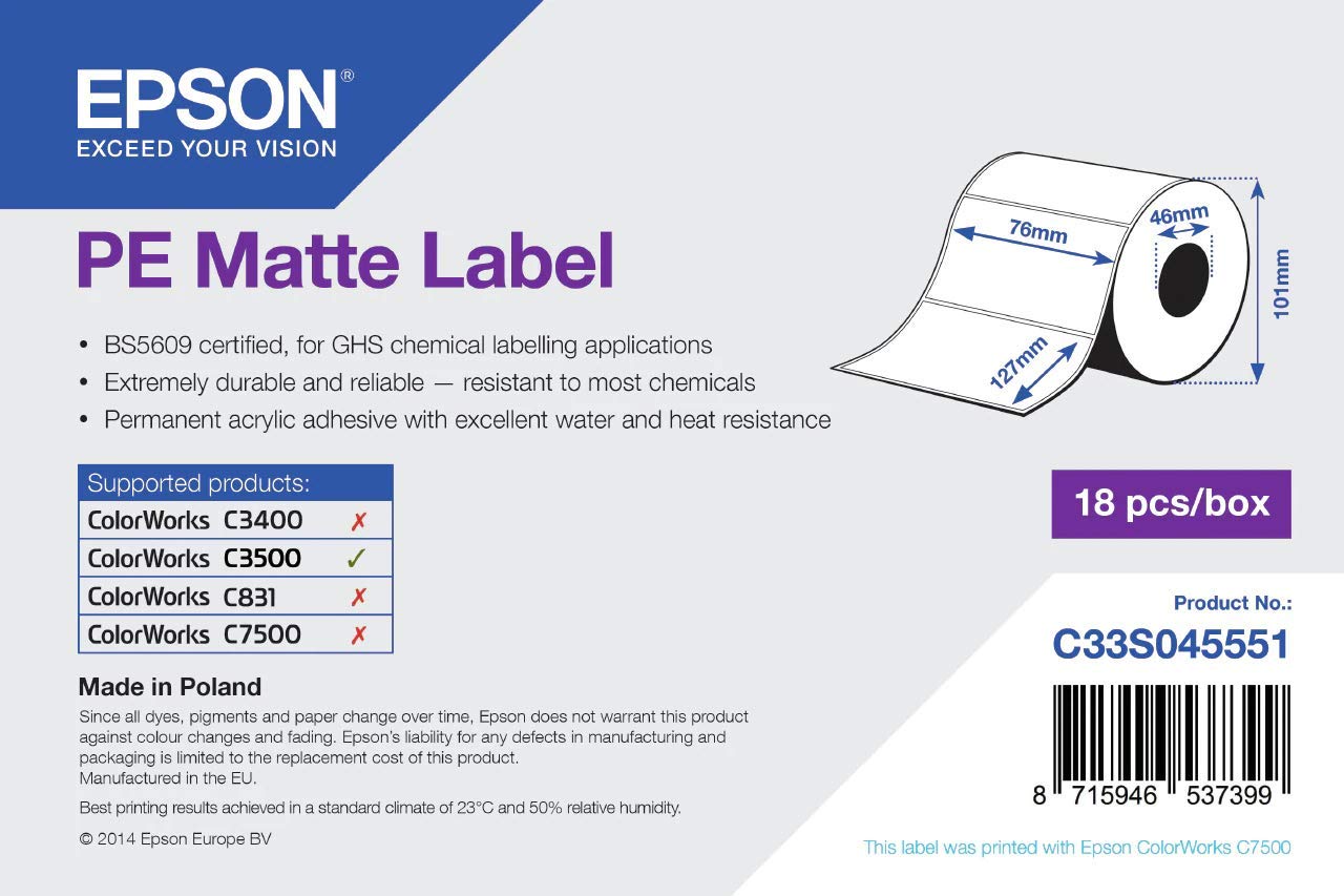 PE MATTE LABEL-DIE-CUT