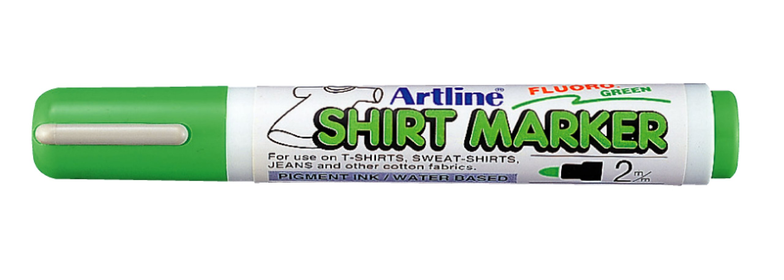 Marker t-shirt Artline verde fluo
