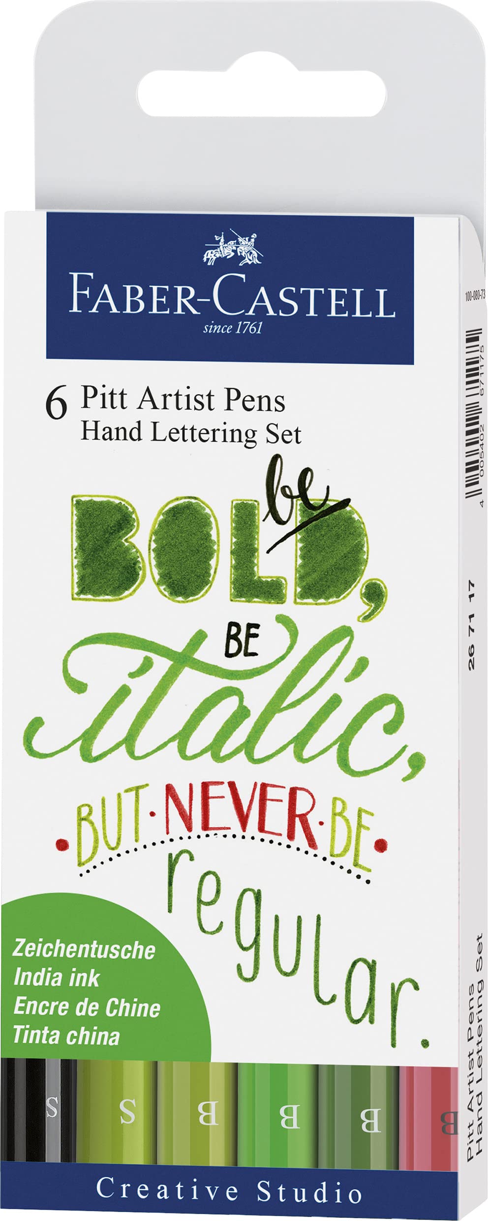 Artist Pen Faber handlettering green pz.6