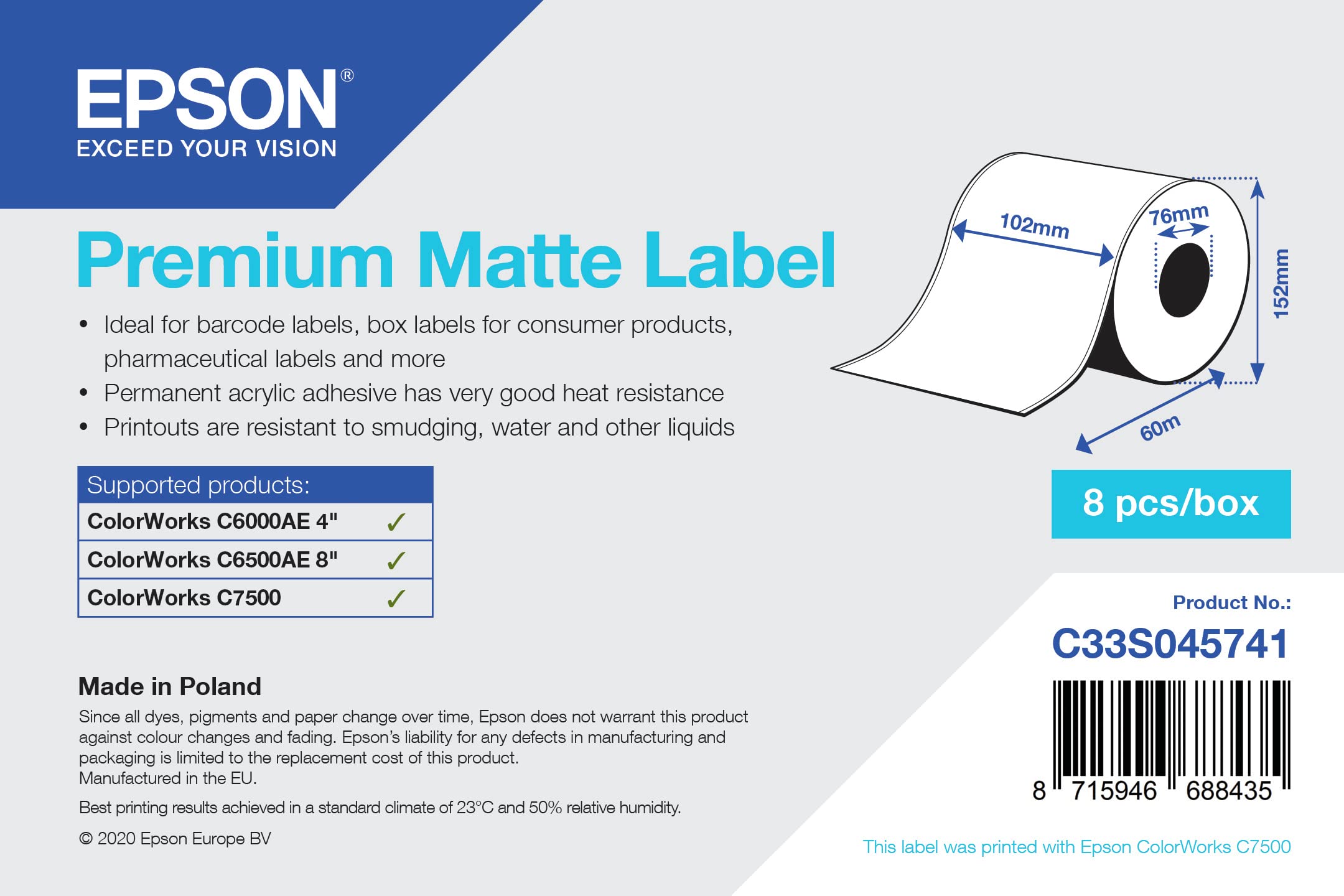 PREMIUM MATTE LABEL CONTINUOUS