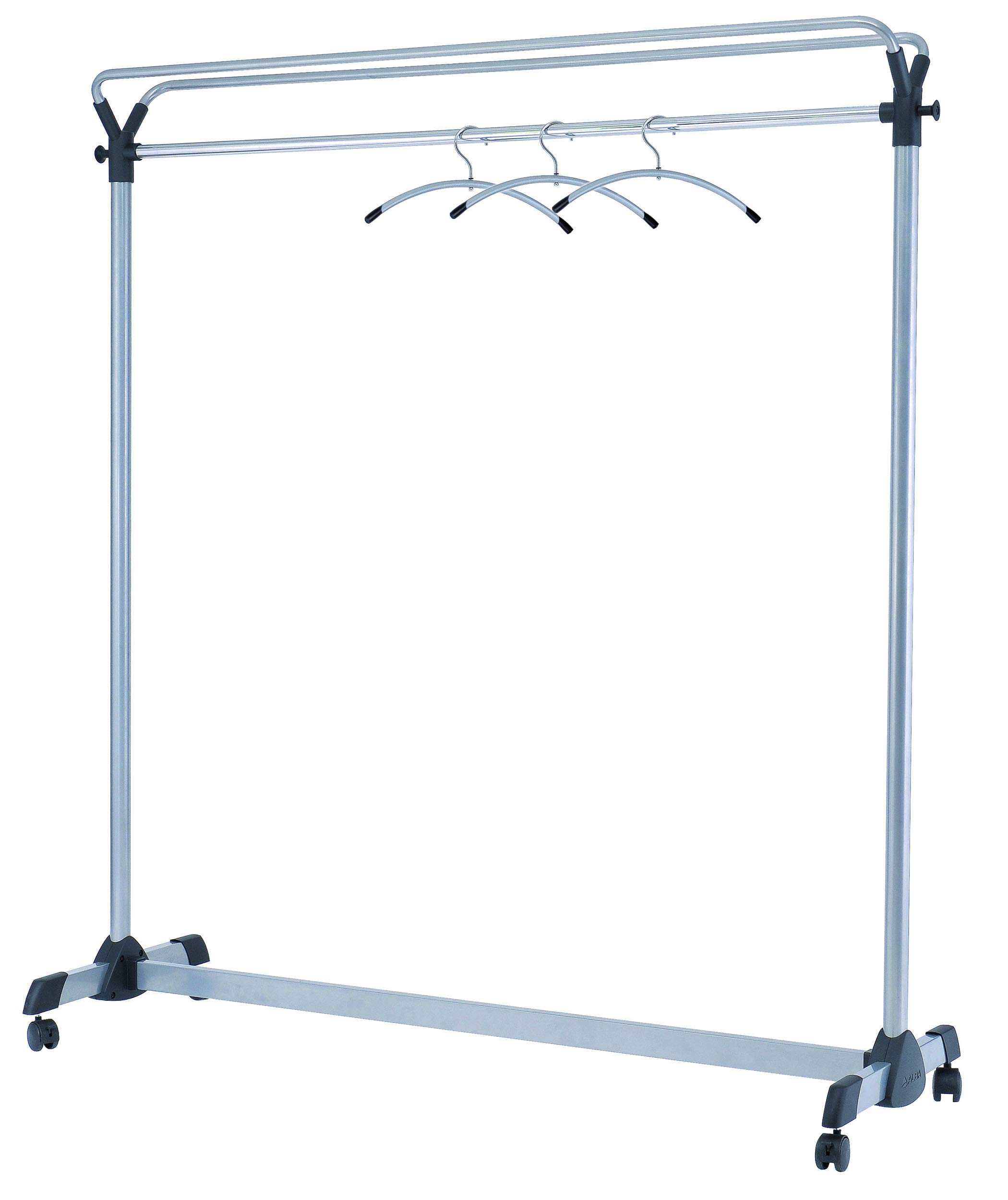 Porta abiti con ruote grigio metallizzato + grucce