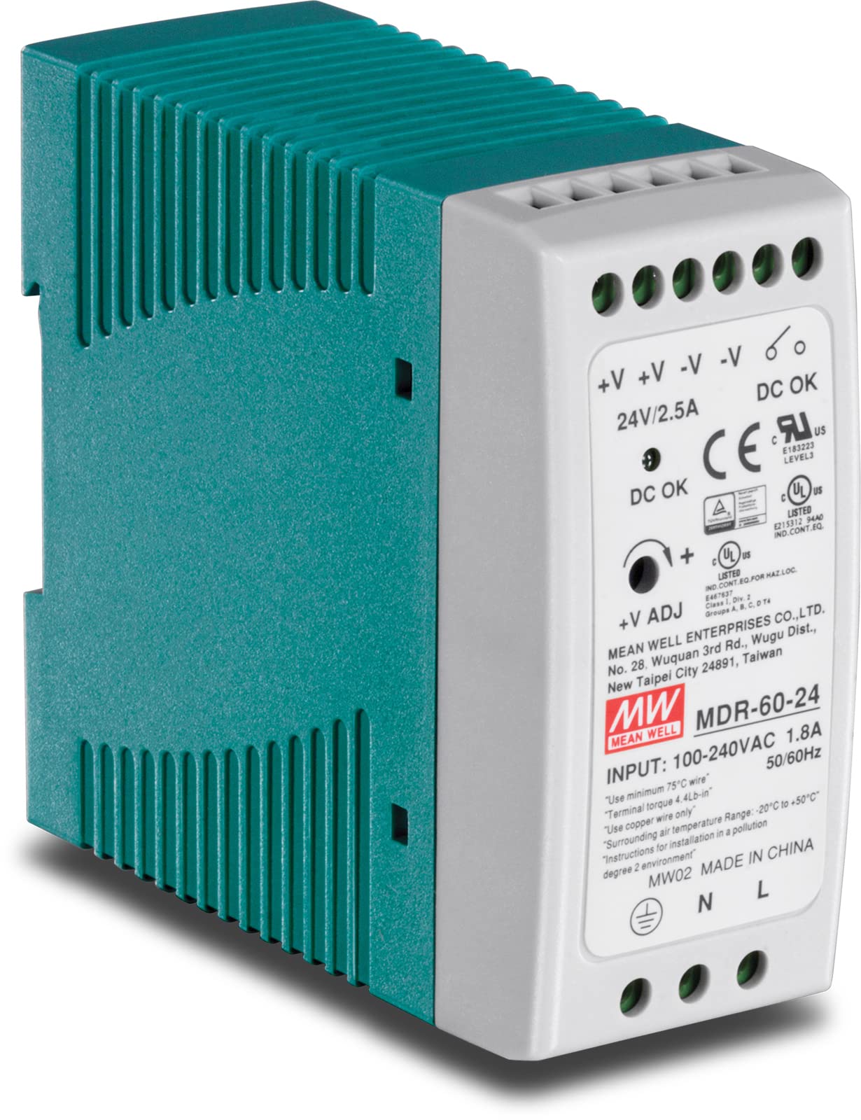 DIN RAIL 24V 60W POWER SUPPLY