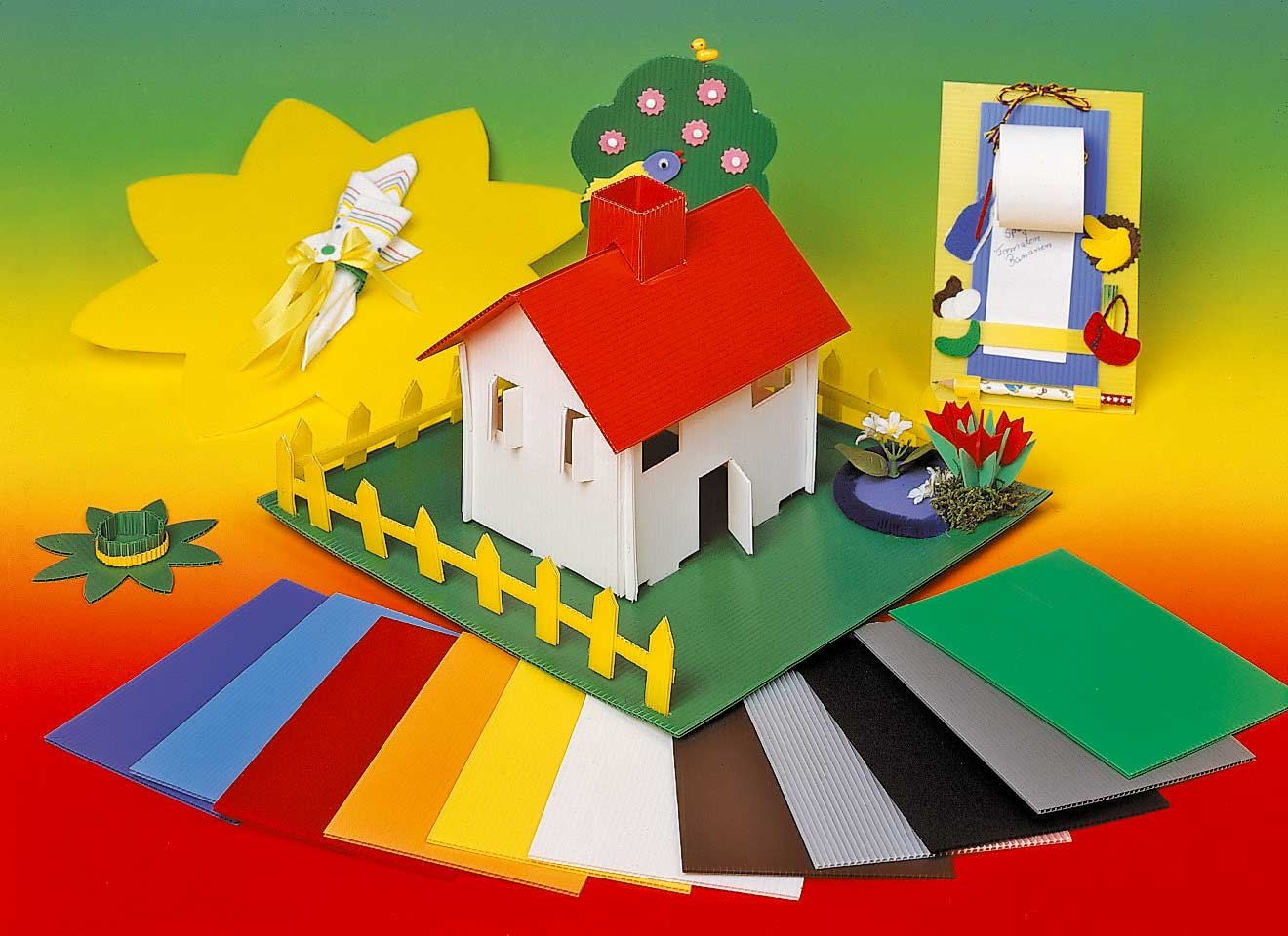 Plastica ondulata 50x70 fg.10 colori assortiti