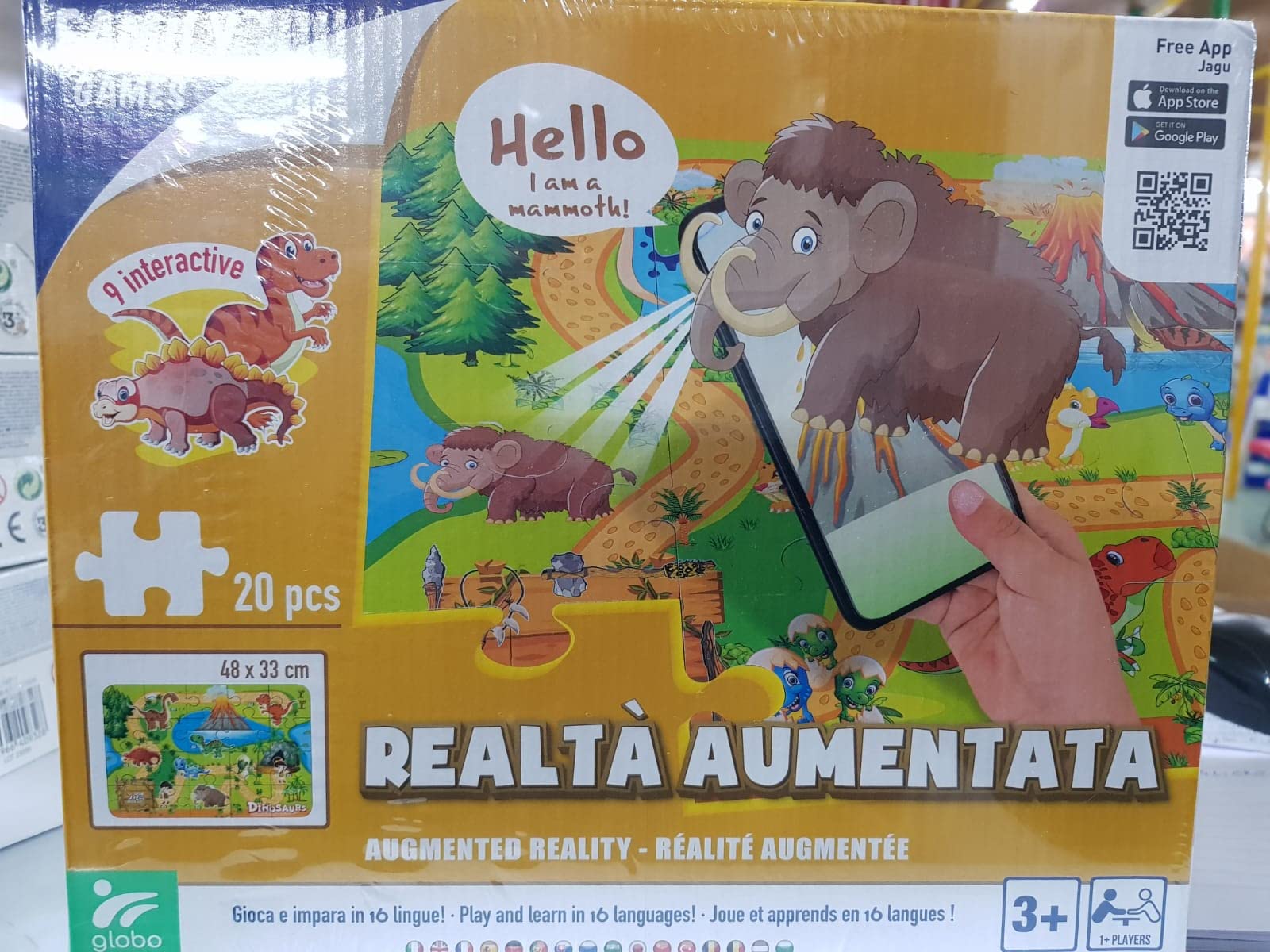 Puzzle jumbo bambino realta' aumentata ass.3 sogg. eta 3+