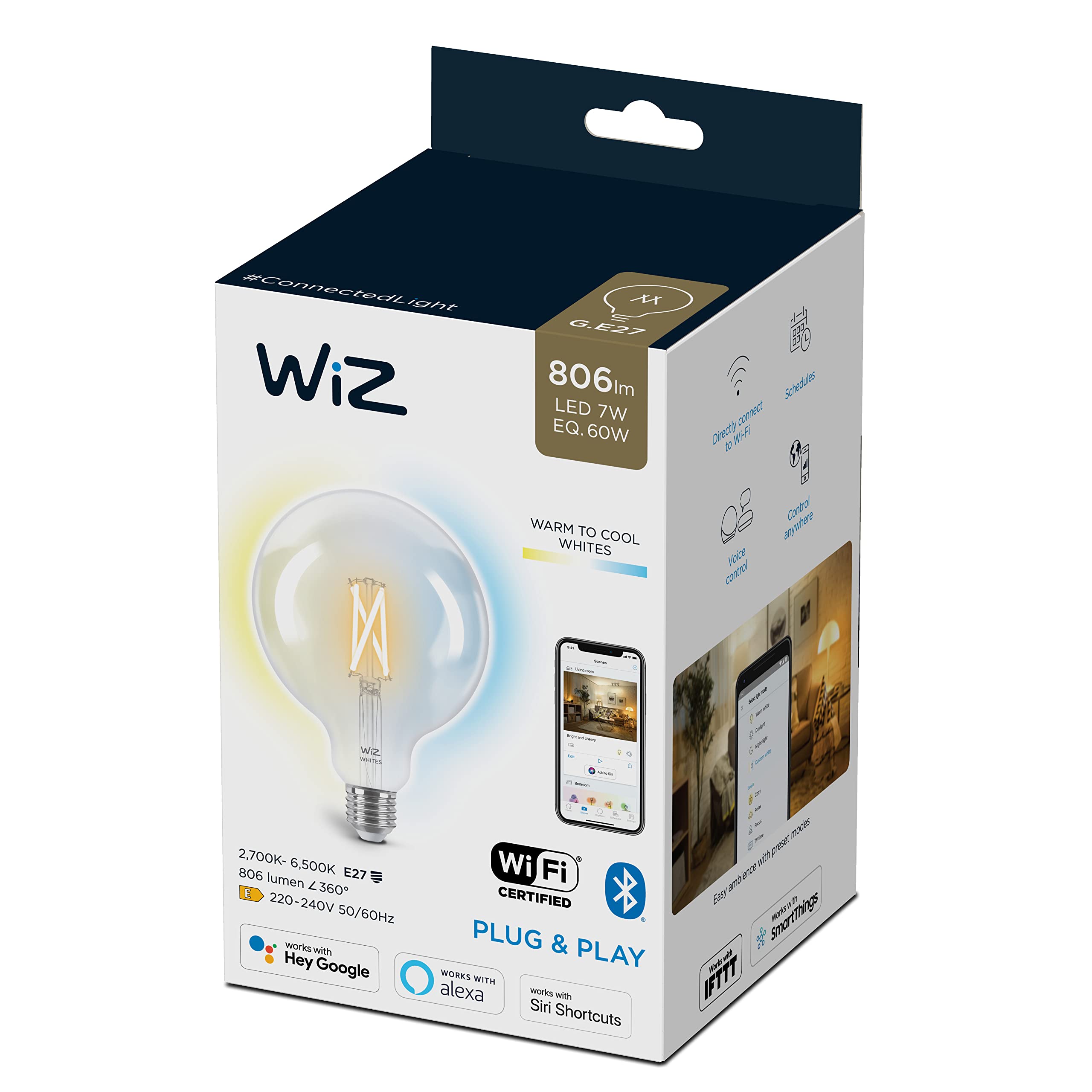 WIZ TW GLOBO G120 FILAMENTO 60W