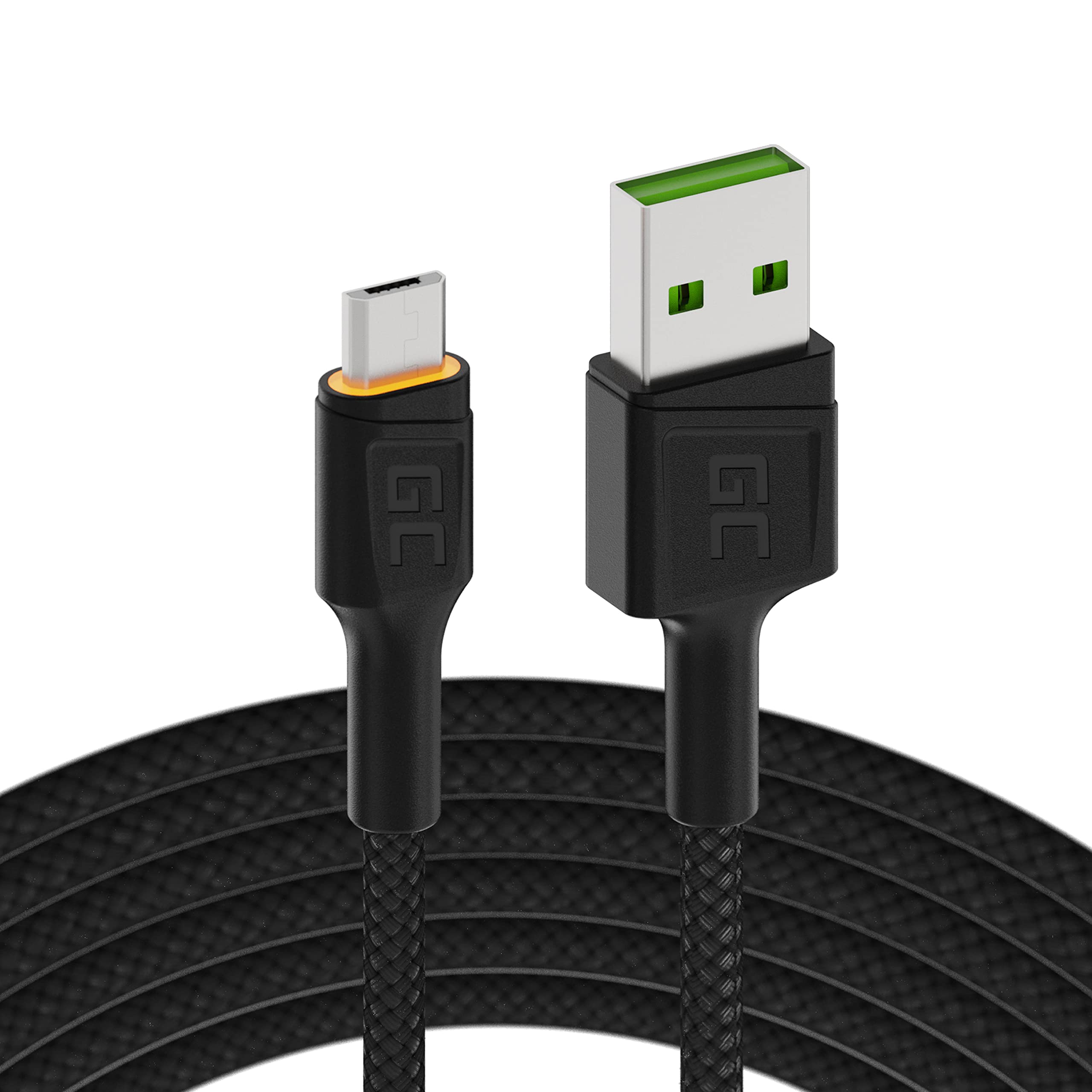 CABLE USB-A-MICROUSB ORANGE 200CM