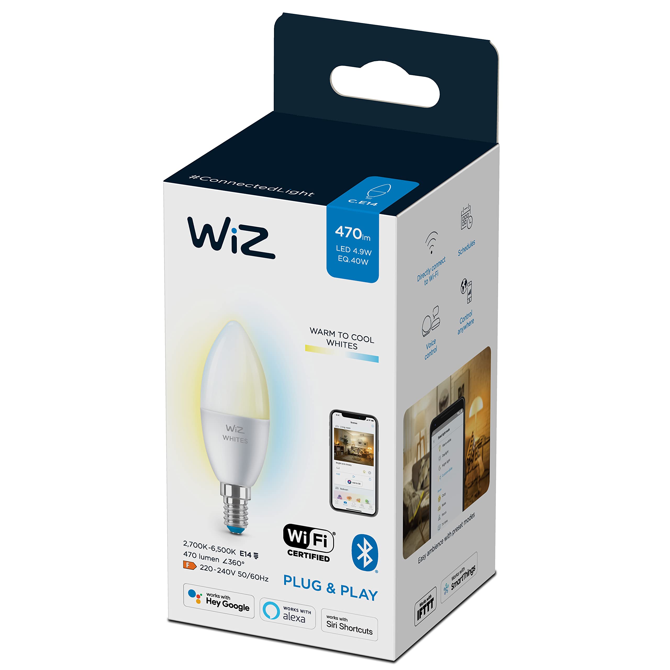 WIZ TW CANDELA SMERIGLIATA 40W E