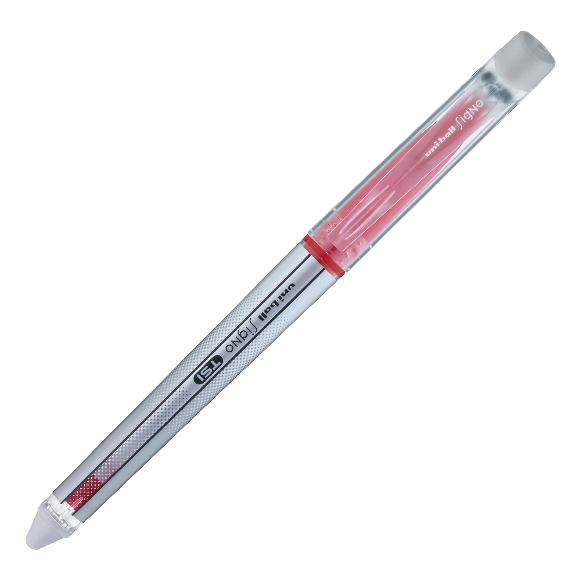 Penna a sfera gel cancellabile Uniball Signo TSI - punta 0,7mm - rosso  - Uni Mitsubishi