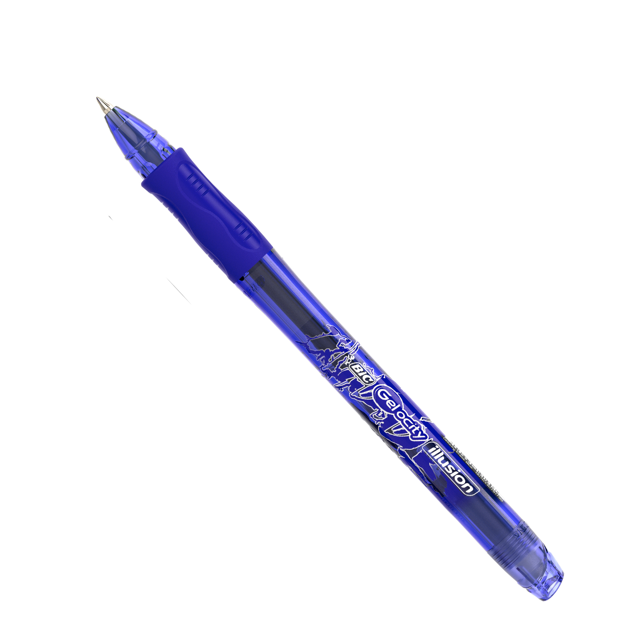 Penna sfera Gelocity Illusion - gel cancellabile - punta 0,7 mm - blu - Bic - conf. 12 pezzi