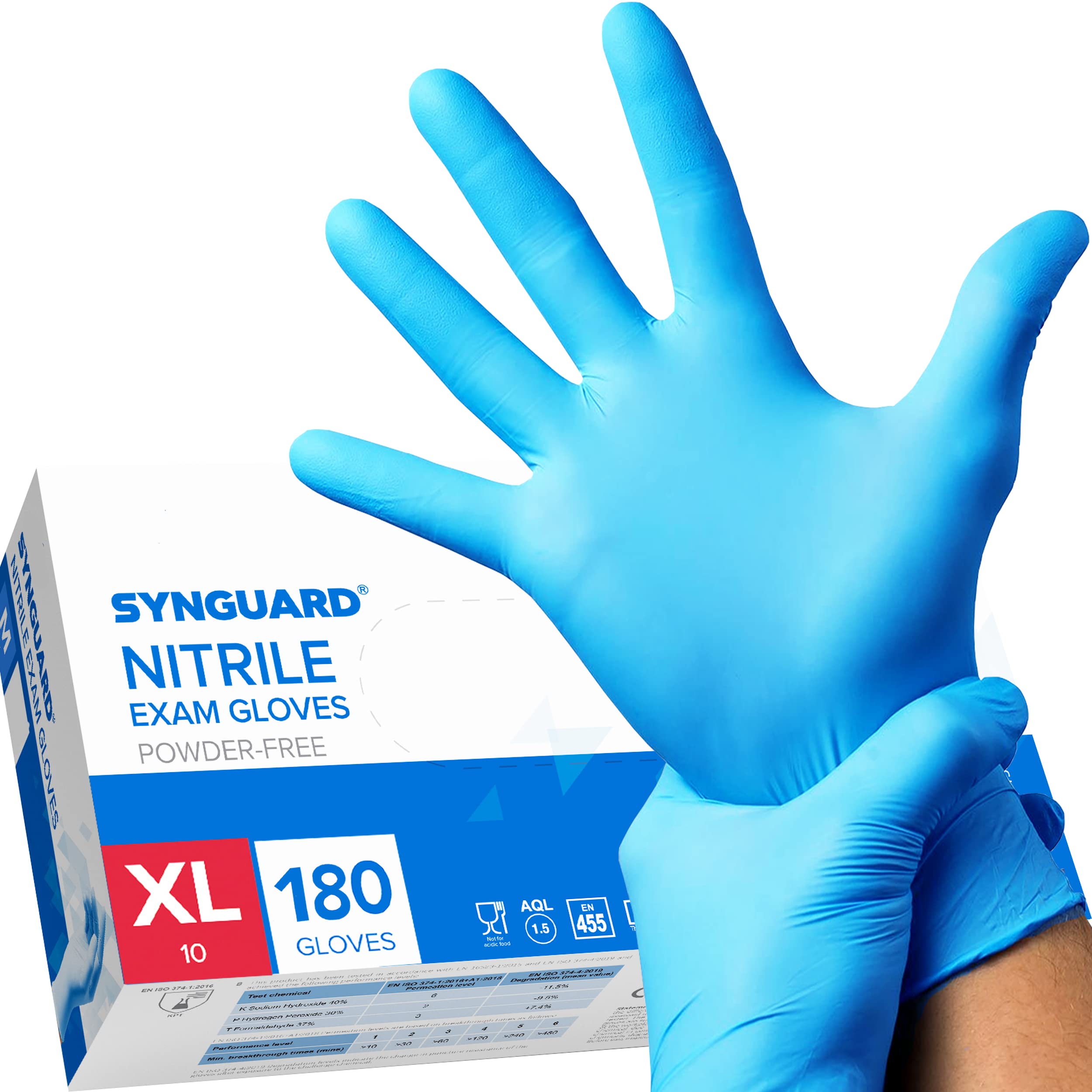 GUANTI IN NITRILE TAGLIA XL 180