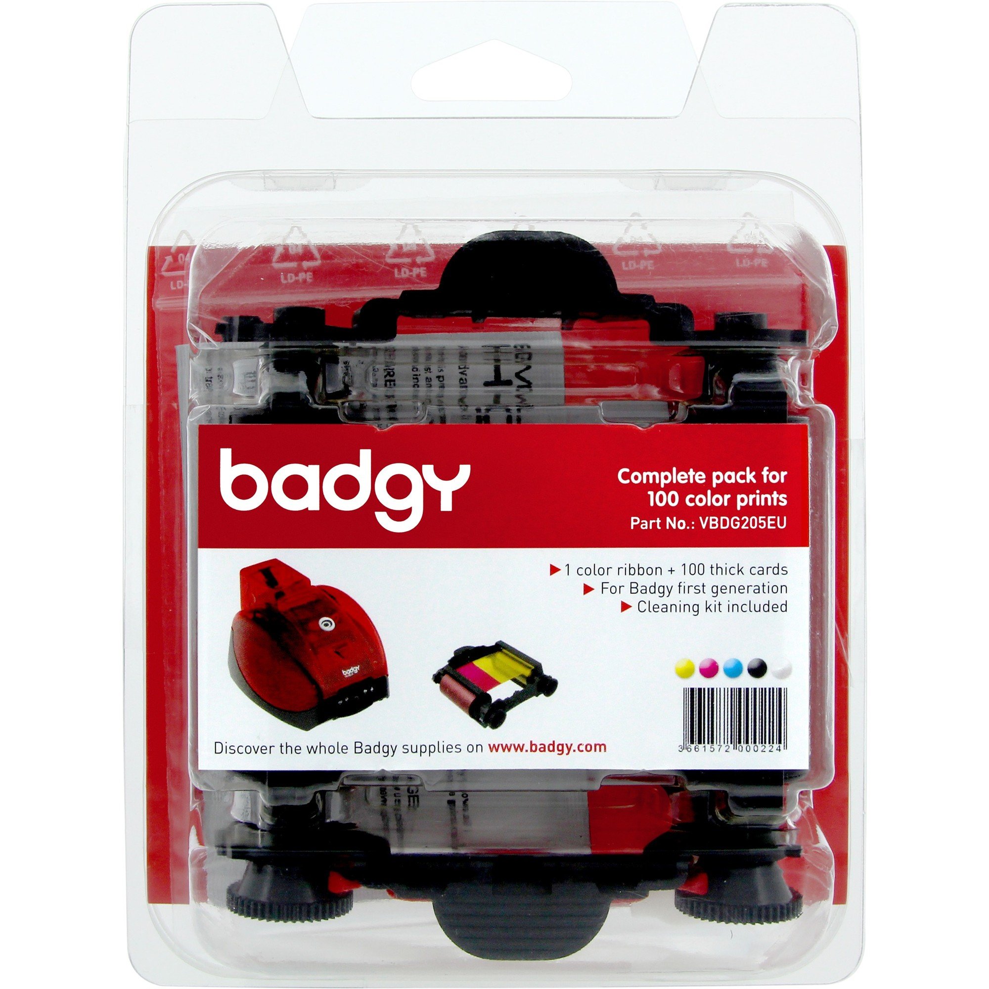 BADGY 1 YMCKO RIB CLEAN KIT