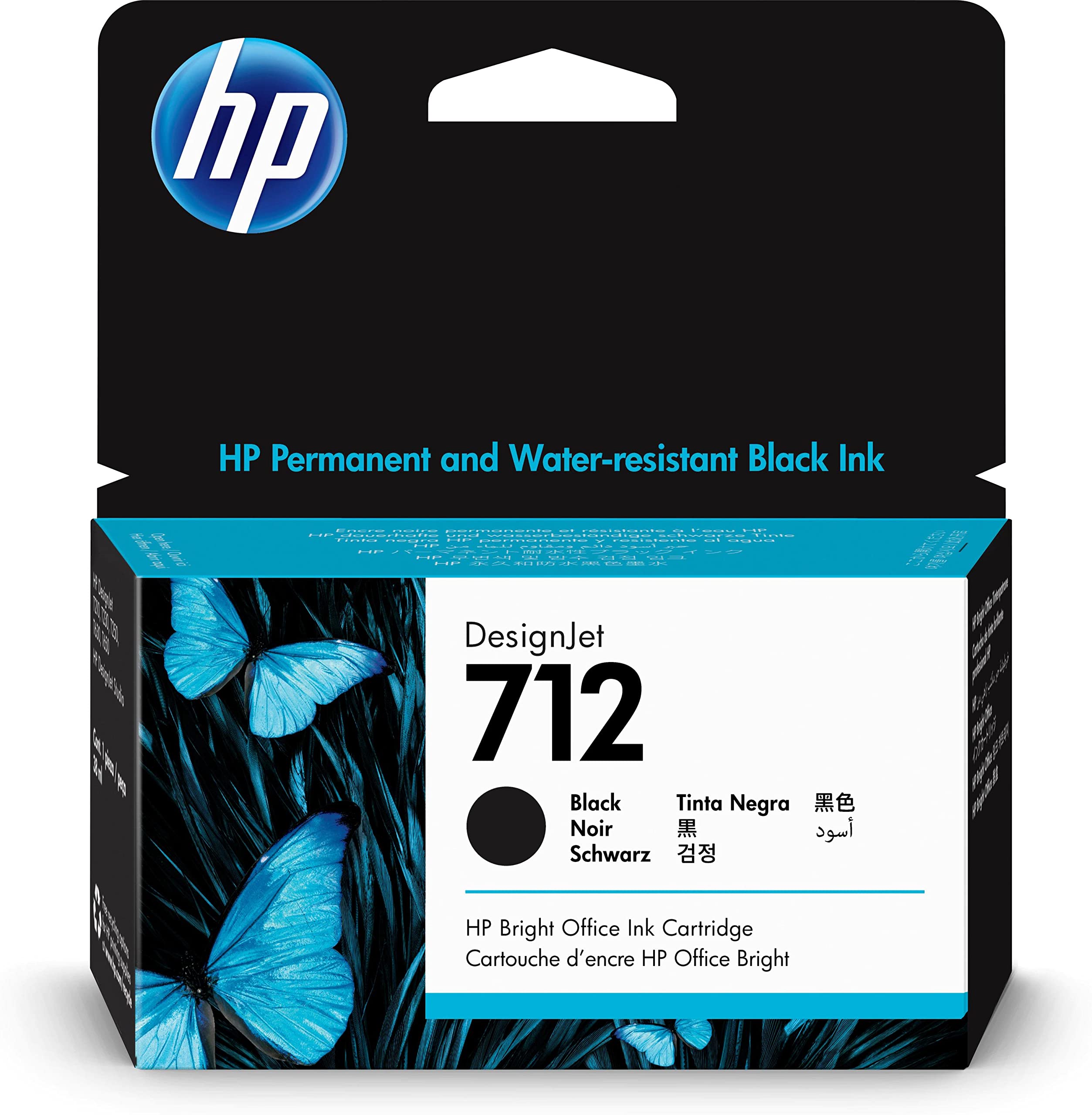 HP 712 38-ML BLACK DESIGNJET INK