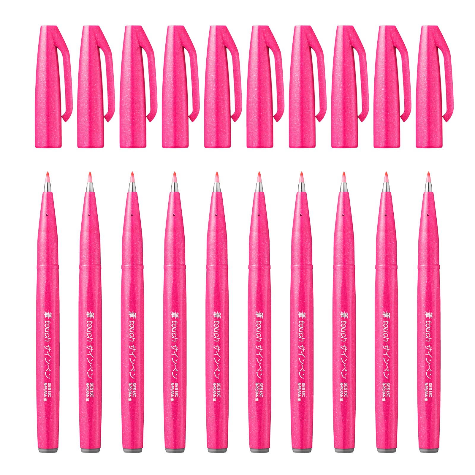 Penna Pentel brush sign Pen ses15c rosa