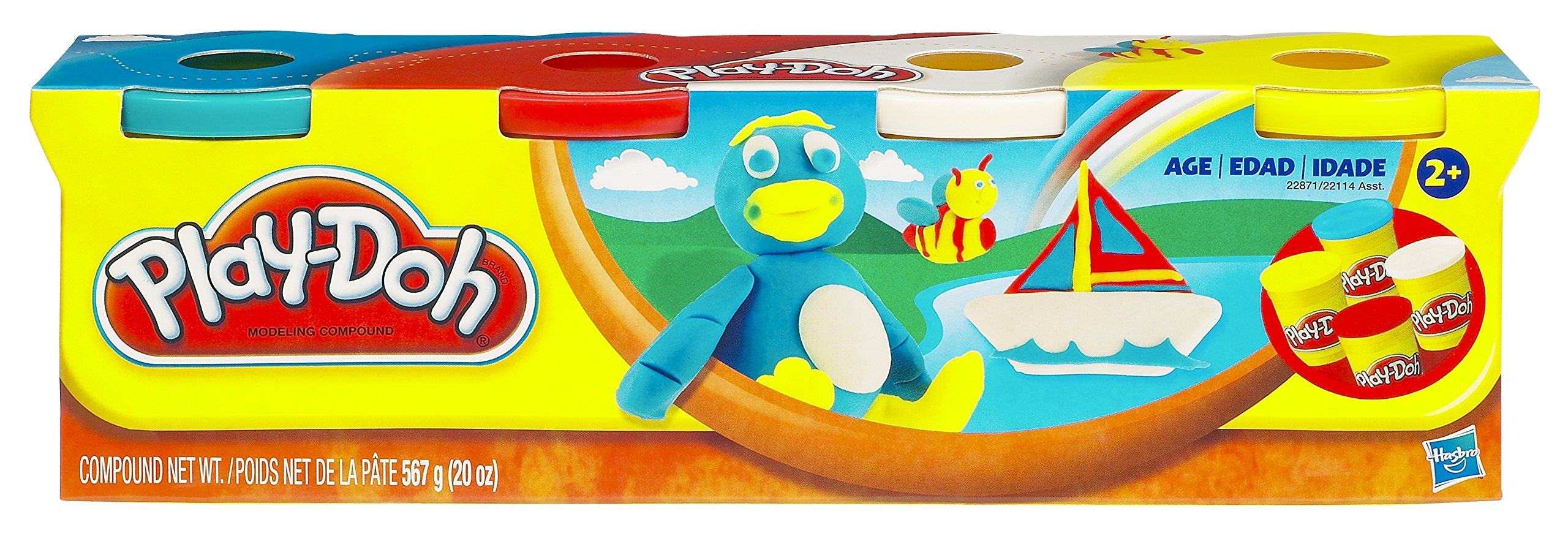 Pasta da modellare playdoh set 4 vasetti